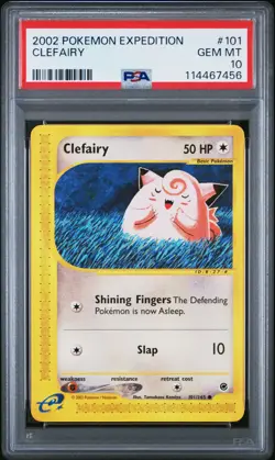 2002 POKEMON EXPEDITION #101 CLEFAIRY PSA 10 - Image 1