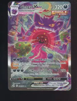 2021 Pokemon SWSH Fusion Strike Secret #271 Full Art Gengar VMAX - Image 1