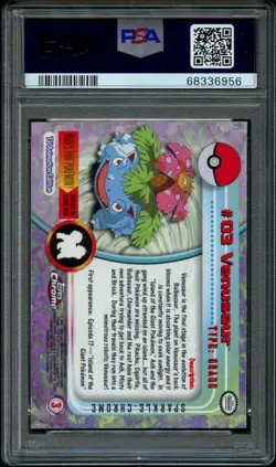Pokemon TV SPARKLE Venusaur #3 | PSA 8 Near Mint | Topps Chrome Holo Rare 2000 - Image 2