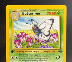 Butterfree Pokemon Jungle 1st Edition "d" Error Card #33 - Image 3