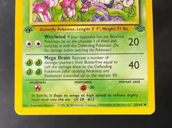 Butterfree Pokemon Jungle 1st Edition "d" Error Card #33 - Image 4