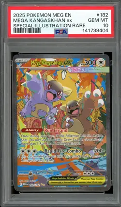 Pokemon TCG Mega Evolution #182 Mega Kangaskhan ex Special Illustration PSA 10 - Image 1