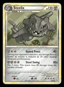 Steelix 24/95 MP Rare HGSS Unleashed 2010 Pokemon TCG - Image 1