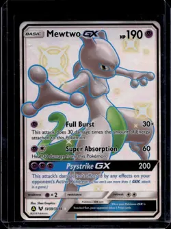 2019 Pokemon SM Hidden Fates Mewtwo GX #SV59/SV94 - Image 1
