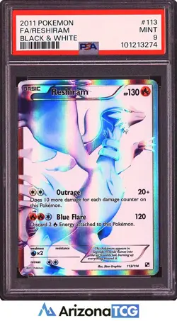 Pokemon 2011 Reshiram 113/114 Full Art Black & White PSA 9 - Image 1