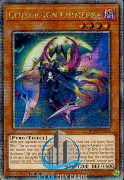 Yugioh ROTA-EN016 Centur-Ion Chimerea Quarter Century Secret Rare 1st Ed - Image 1