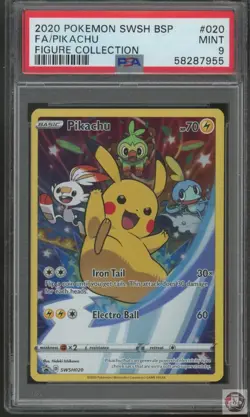 Pikachu 020 Figure Collection Swsh Black Star Promo Pokemon PSA 9 - Image 1