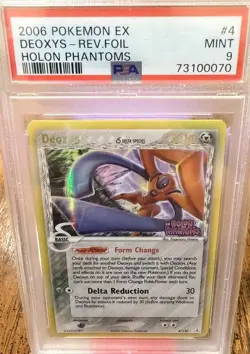 2006 POKEMON EX HOLON PHANTOMS #4 DEOXYS REVERSE FOIL HOLO PSA 9 POP 76 - Image 1