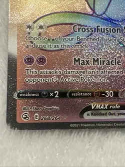 POKEMON TCG MEW VMAX (Secret) 268/264 Swsh08: Fusion Strike Holo NM. - Image 2