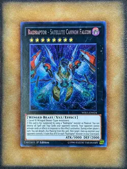 Yugioh Raidraptor - Satellite Cannon Falcon WIRA-EN024 Secret Rare 1st Ed NM - Image 1