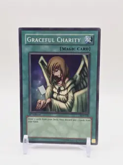 Yugioh Graceful Charity 1st Edition Super Rare SDP-040 LP - Image 1