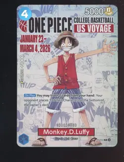 One Piece English College Basketball US Voyage Monkey D Luffy Promo - Image 1