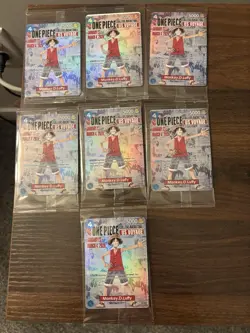 Bandai One Piece CCG US Voyage Monkey D. Luffy Holo Lot of 7 Cards - Image 1