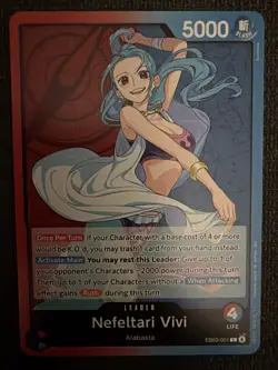 One Piece TCG Nefeltari Vivi EB03-001 Normal Leader Non Foil - Image 1