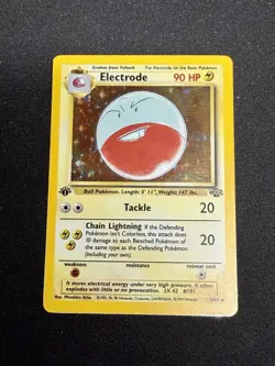 Pokemon Electrode Jungle 1st Edition Holo Rare 90 HP Stage 1 02/64 English Card - Image 1