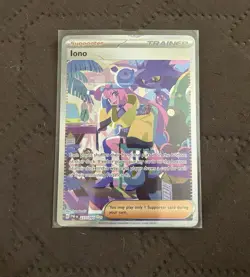 Pokemon TCG Paldean Fates Iono Holo Card 237/091 Special Illustration Rare - Image 1