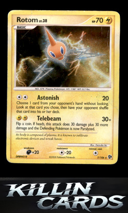 Rotom 7/106 Pokemon Holo Rare Great Encounters Card DM - Image 1