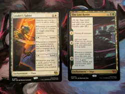 MTG TMNT Leader's Talent 0013 & The Last Ronin 0154 Enchantment Cards NM+ - Image 1