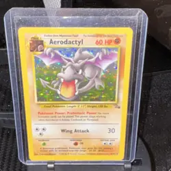Pokemon Aerodactyl 1/62 Fossil Holo Rare Unlimited 60 HP Trading Card English - Image 1