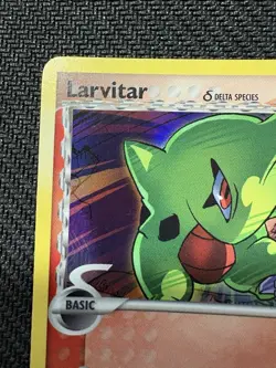 Pokemon Larvitar EX Delta Species 73/113 Reverse Holo Stamped LP+ Excellent Card - Image 2