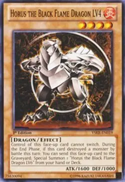 Starter Deck: Kaiba Reloaded #YSKR-EN019 Horus the Black Flame Dragon LV4 UN - Image 1