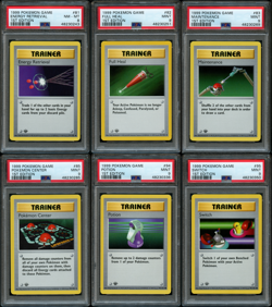 PSA 1st Edition Base Shadowless Pokemon Cards Lot of 6 trainers PSA 8 & 9 Mint - Image 1