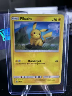 Pokemon TCG Pikachu SM183 SM Promo Holo Basic 70HP Thunder Jolt Promo Card - Image 1