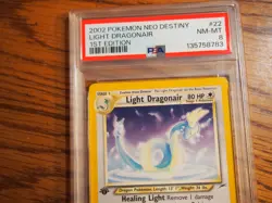 Pokemon 2002 1st Edition Neo Destiny Light Dragonair card, PSA 8 - Image 2