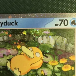 TRIPLE WHOLE SWIRLS 🌀💫 Psyduck 007 Mega Cosmos Holo Promo Pokemon Card - Image 2