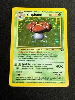 Pokemon Vileplume Jungle Holo Rare 80 HP Stage 2 15/64 English 1999 Wizards Card - Image 1