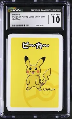 ✨✨ CGC 10 PIKACHU OLD MAID PLAYING CARDS 2019 JAPANESE POKEMON CARD - Image 1