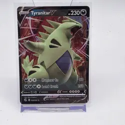 Pokemon Tyranitar V 158/264 Fusion Strike Ultra Rare Holo Card Sword Shield - Image 1