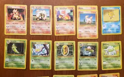 Lot of 24 Pokemon TCG Base Set Unlimited cards WOTC Vintage Non-Holo - Image 2