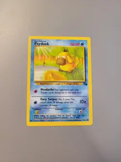 Pokemon Vintage 1999 Pokemon Cards Psyduck Fossil - Image 1