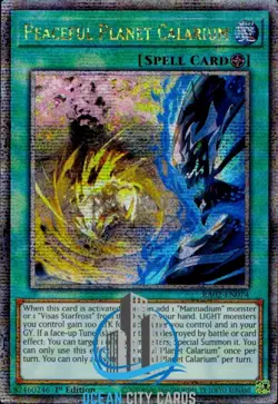 Yugioh Peaceful Planet Calarium RA02-EN074 Quarter Century Secret 1ST ED - Image 1