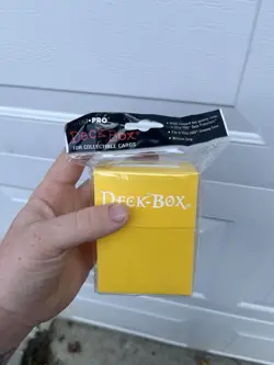 Trading Card Supplies - Ultra Pro DECK BOX - Yellow Brand New - Image 1