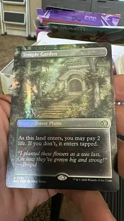Temple Garden #351 FOIL MTG Lorwyn Eclipsed (ECL) Magic The Gathering Rare Land - Image 1