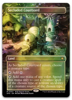 Secluded Courtyard (Borderless) #63 (Foil) (NM) Special Guests SPG Magic MTG - Image 1