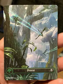 Forest MTG Edge of Eternities Hand Painted Borderless Extended Altered Art Tentz - Image 1