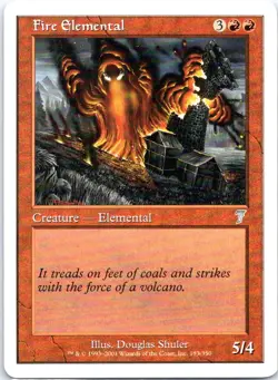 #183 Fire Elemental MTG 7th Edition Uncommon - Image 1