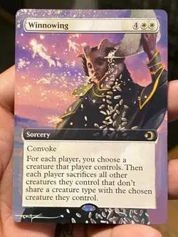 Winnowing Showcase MTG Lorwyn Eclipsed Hand Painted Borderless Altered Art Tentz - Image 1