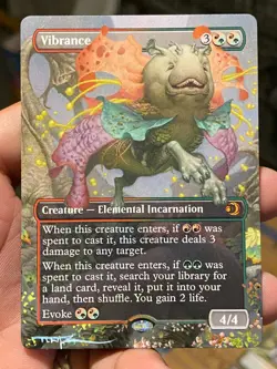 Vibrance Showcase MTG Lorwyn Eclipsed Hand Painted Borderless Altered Art Tentz - Image 1