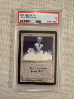 Holy Strength Magic the Gathering MTG Beta PSA 5 - Image 1
