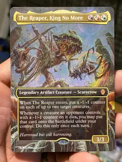The Reaper, King No More MTG Lorwyn Eclipsed Hand Painted Full Altered Art Tentz - Image 1