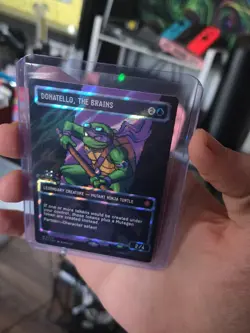 Pack Fresh: Donatello The Brains #85 Borderless NM (Surge Foil) TMNT MTG - Image 3