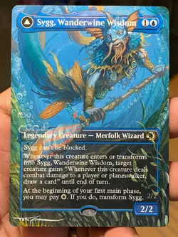 Sygg, Wanderwine Wisdom MTG Lorwyn Eclipsed Hand Painted Full Altered Art Tentz - Image 1