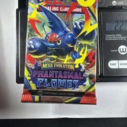 22.77g Mega Evolution Phantasmal Flames Pokemon Booster Pack - Sealed - Image 2