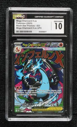 Mega Charizard X ex Pokemon Evolution Black Star (MEP) Promo CGC 10 Gem Mint - Image 1