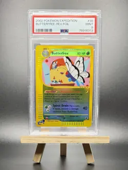 2002 POKEMON BUTTERFREE REVERSE HOLO FOIL 38 BLUE E-SERIES EXPEDITION PSA 9 - Image 1