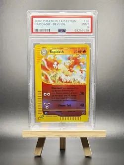 2002 POKEMON RAPIDASH REVERSE REV HOLO FOIL #26 YELLOW E-SERIES EXPEDITION PSA 9 - Image 1